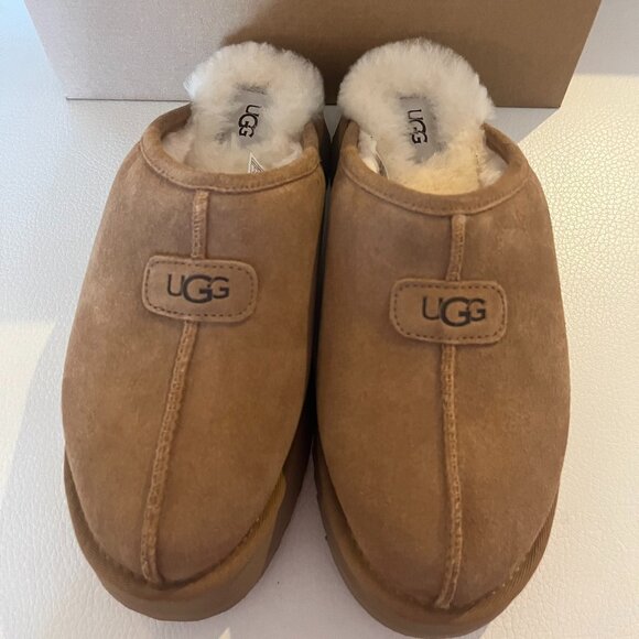 NIB UGG DISCOQUETTE SLIDE SLIPPER CHESTNUT SIZE 8 - Picture 3 of 11
